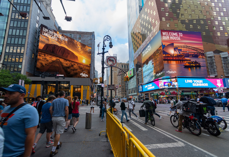 Tourism billboards time square