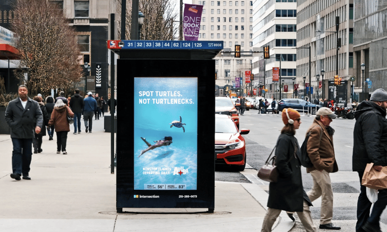 Aruba Tourism dynamic creative DOOH ad