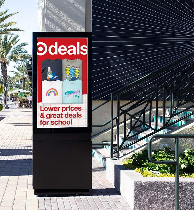 Back-to-school campaign on an urban panel