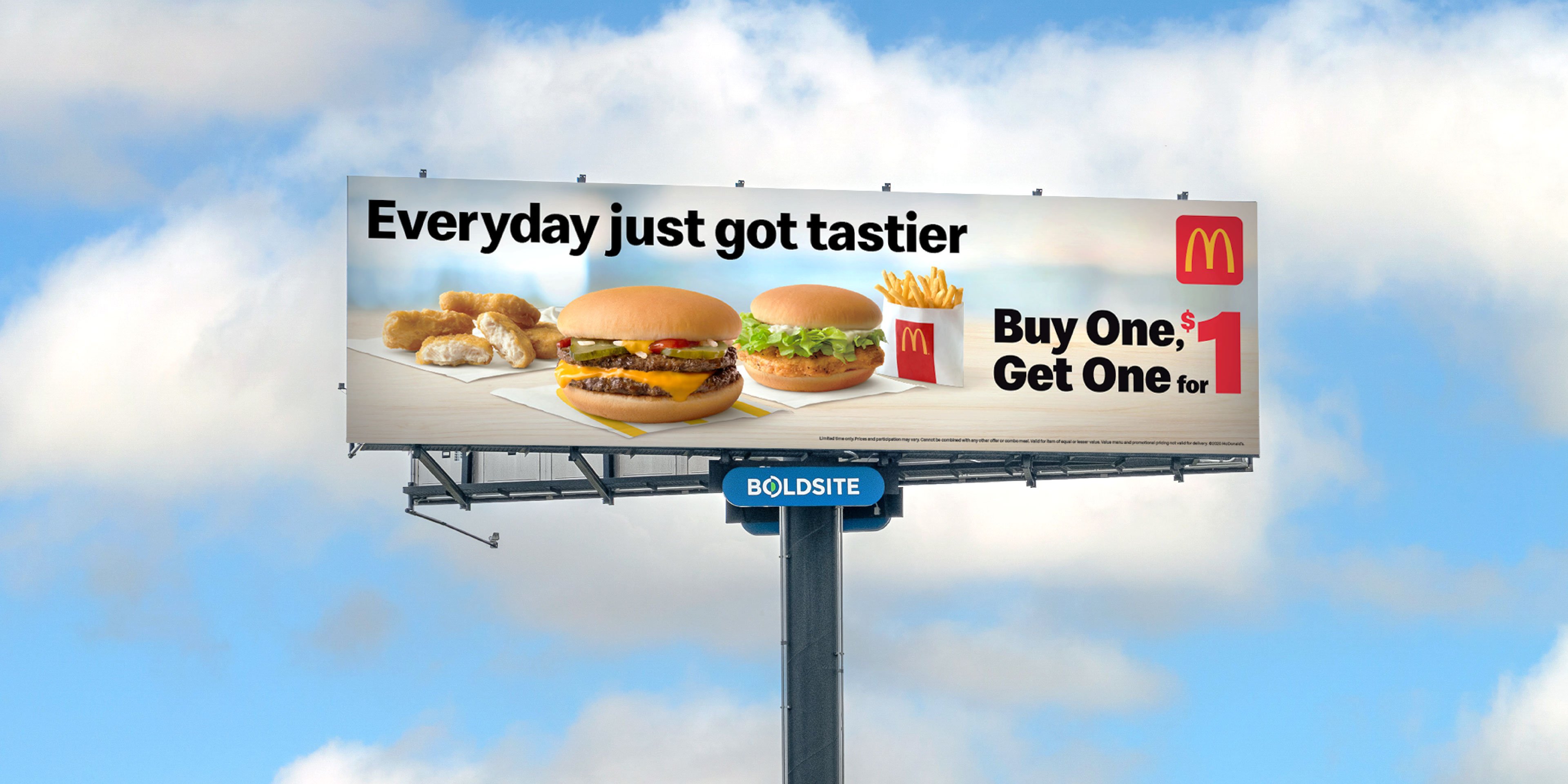 DOOH quick-serve restaurant (QSR) advertisement