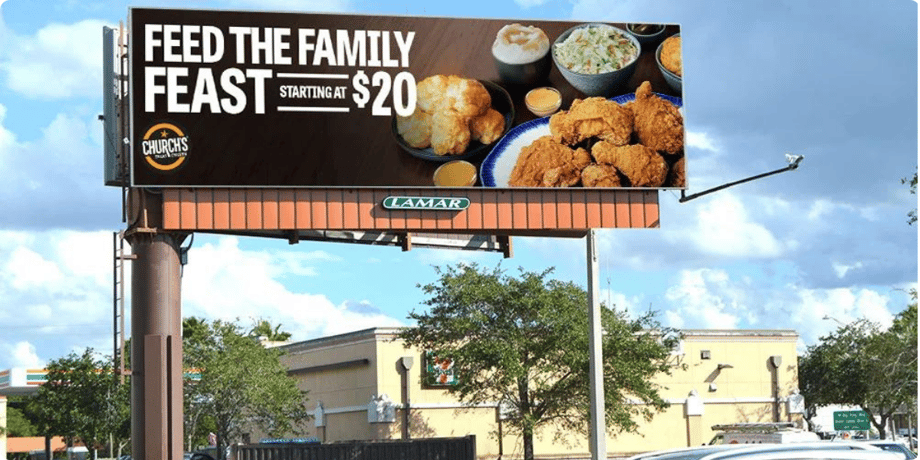 Churchs Chicken DOOH ad