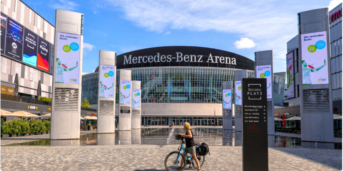 DOOH urban panels by a major sports arena