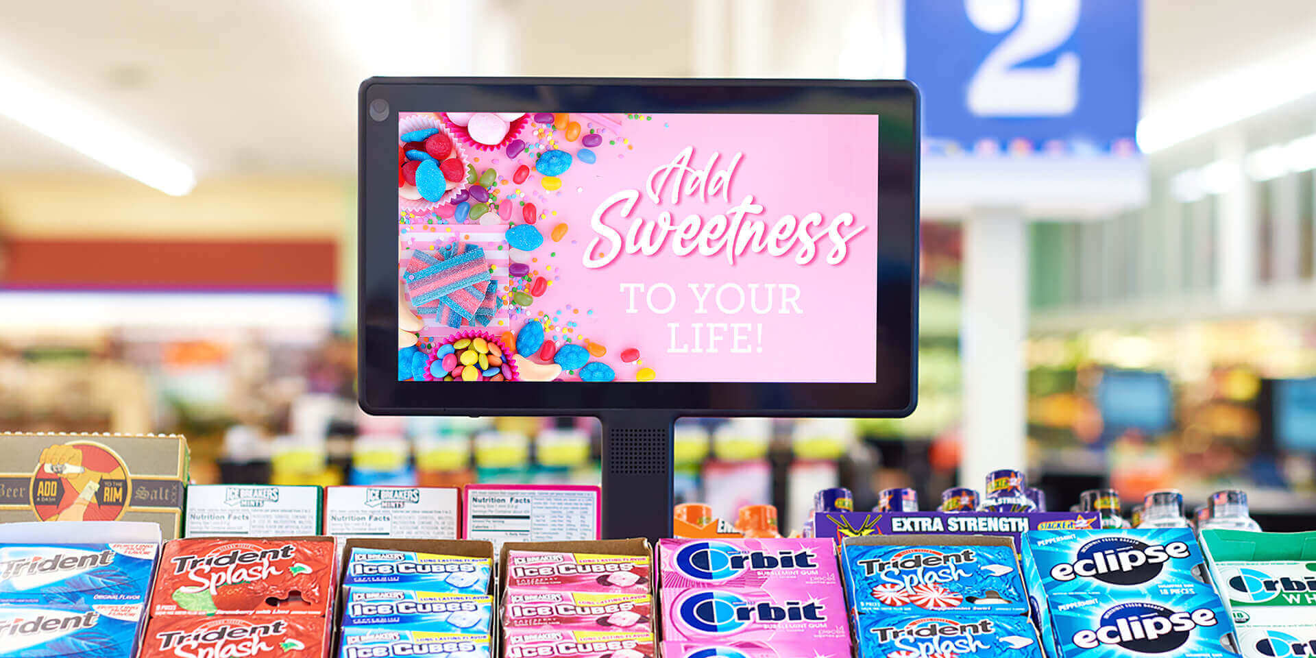 example of point-of-purchase marketing with DOOH