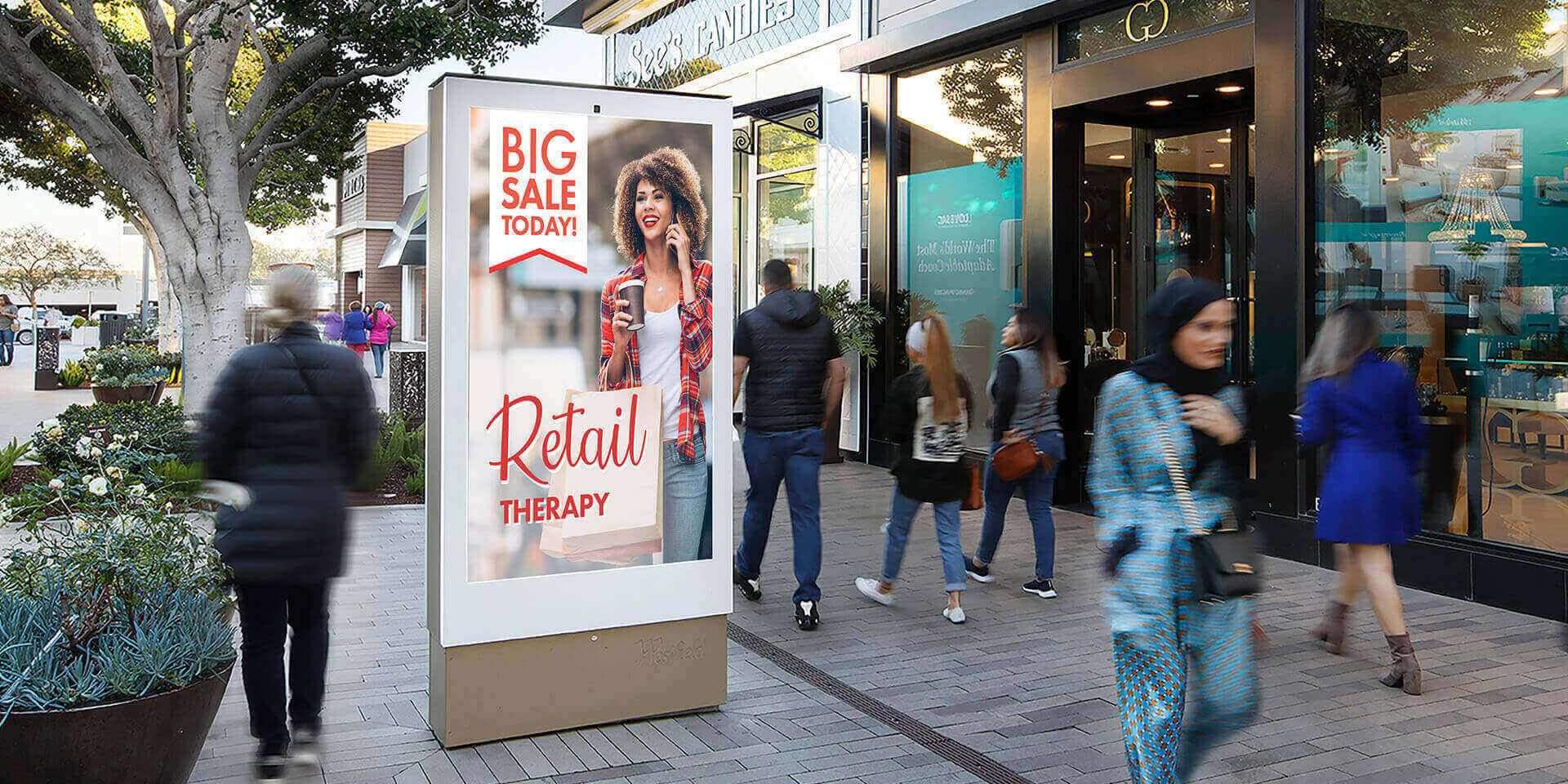 Example of place-based marketing with DOOH