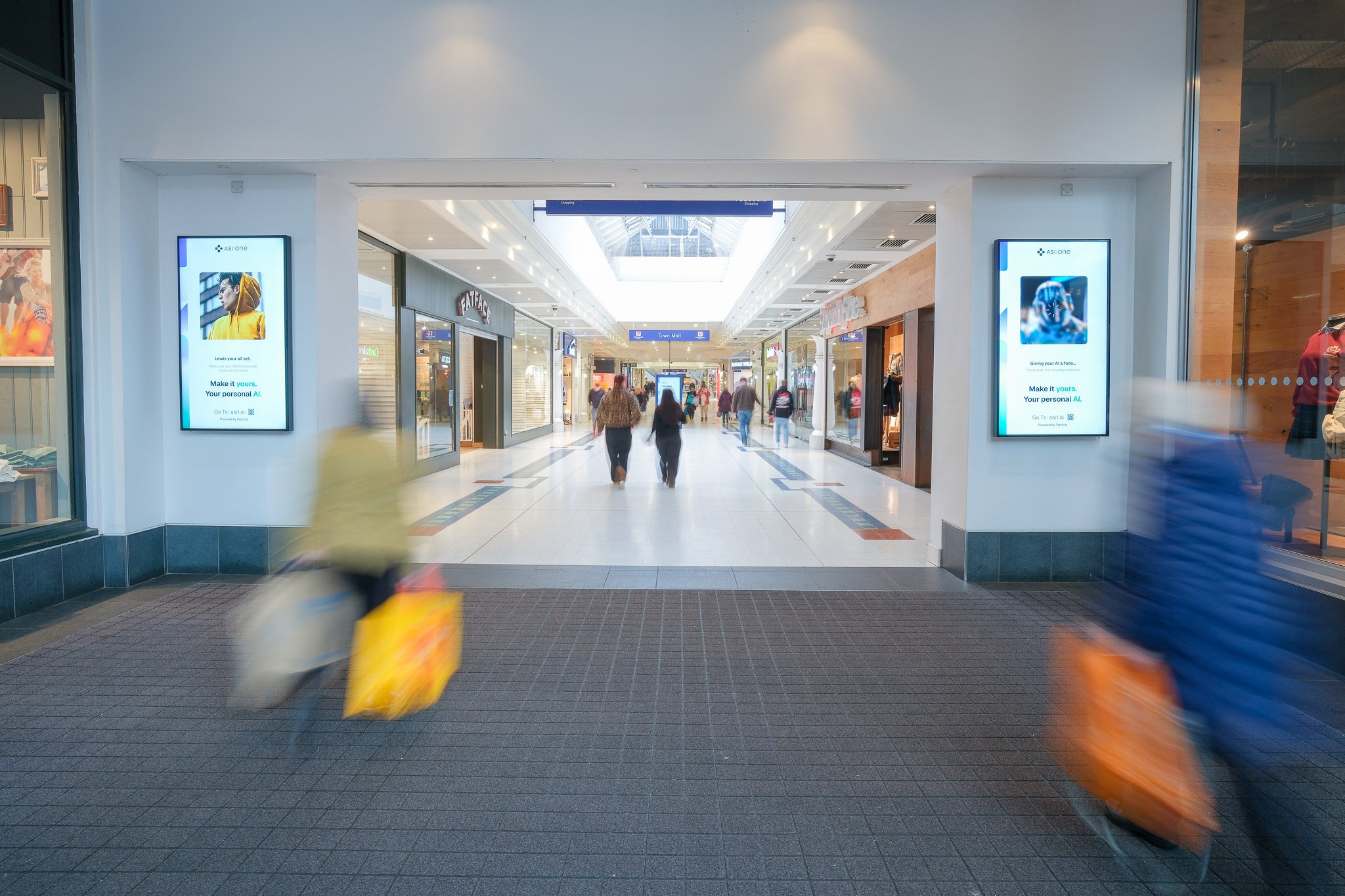 Blue Billboard OOH shopping centre