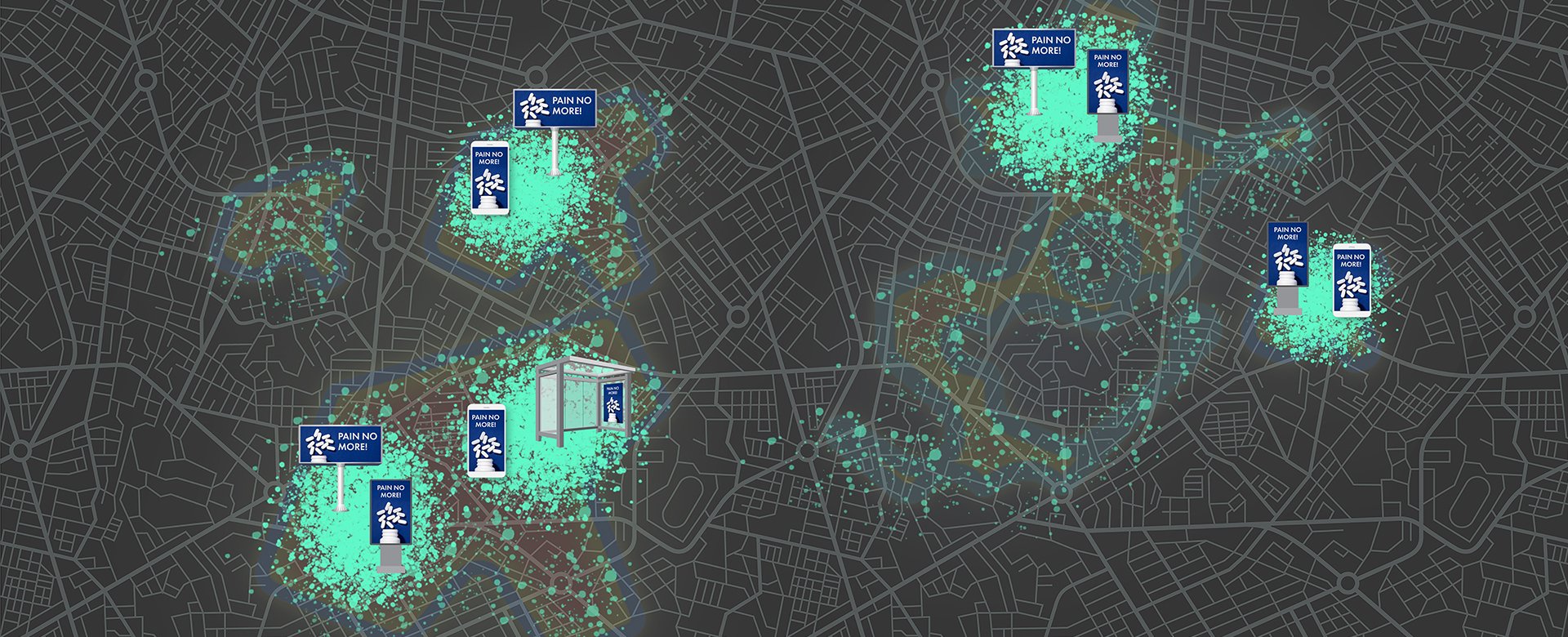 Behavioral pattern map of DOOH advertisements