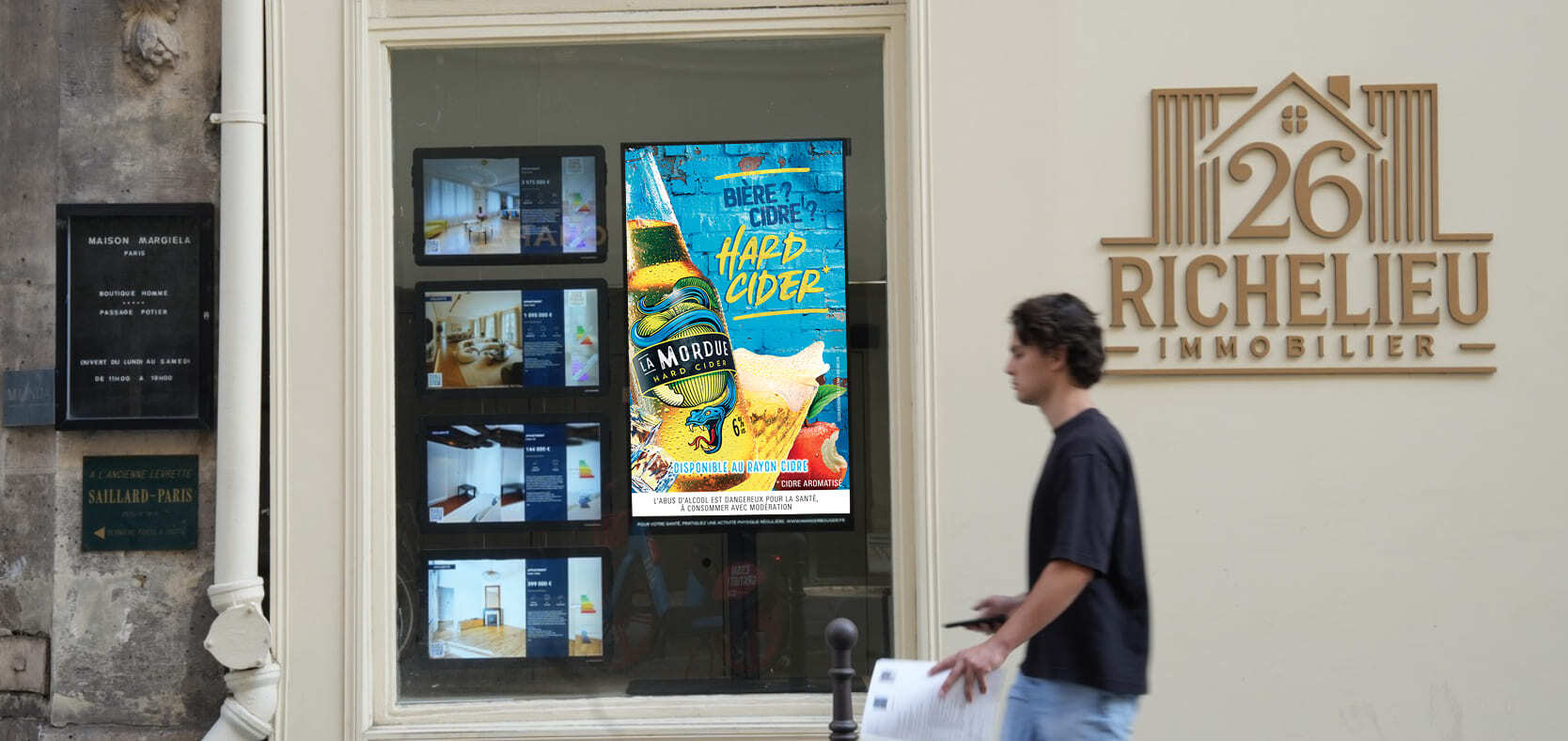 la mordue cider pDOOH marketing campaign with Vistar Media and Oconnection