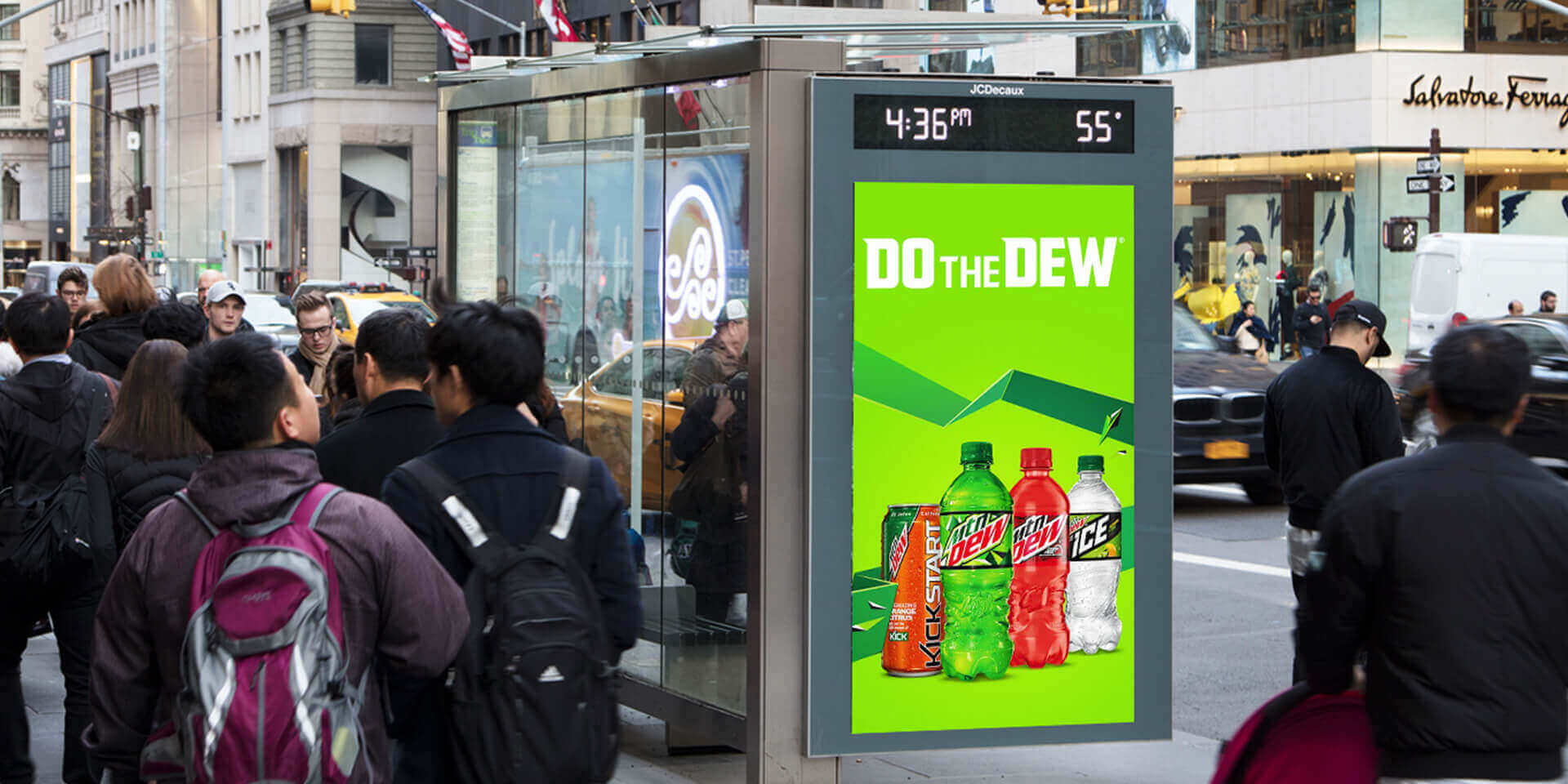 Mountain Dew Bus Stop DOOH Screen 