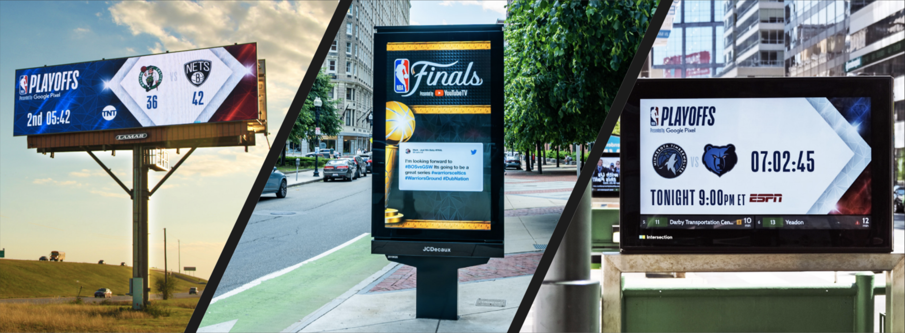 NBA playoffs DOOH ad