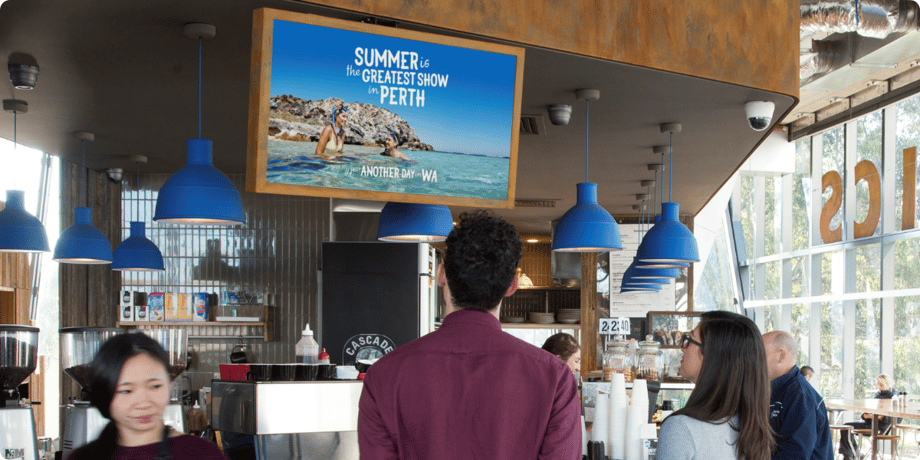 Point of purchase (POS) DOOH signage