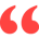 Red quotation mark