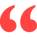 Red quotation mark