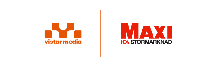 ICA Maxi and Vistar Media logos