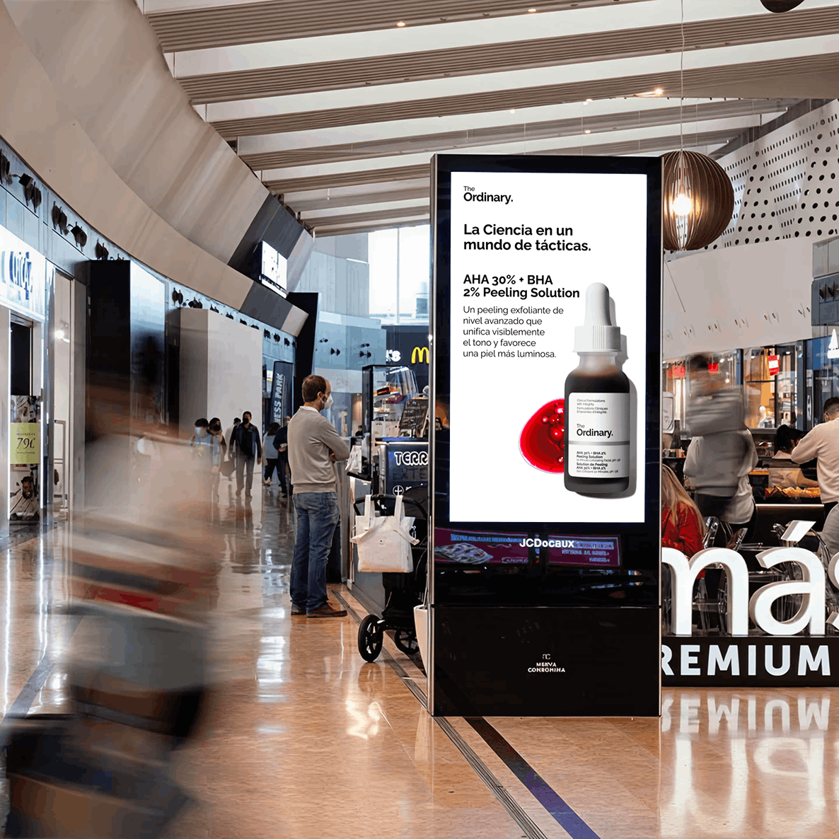 the ordinary venue mock up spain dooh screen vistar media
