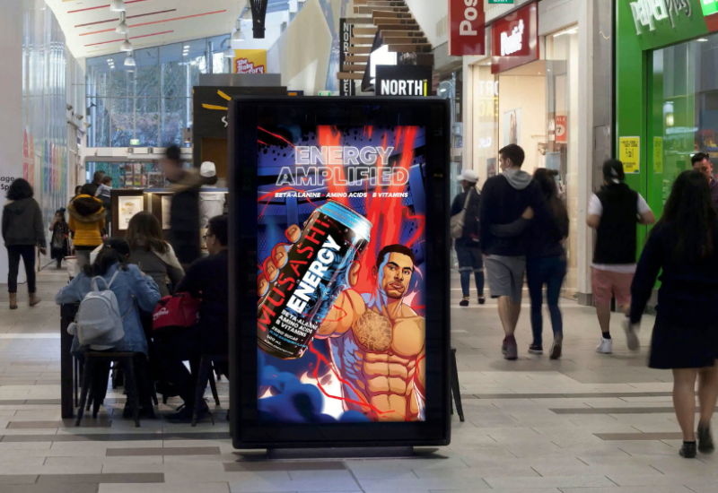 Musashi retail billboard