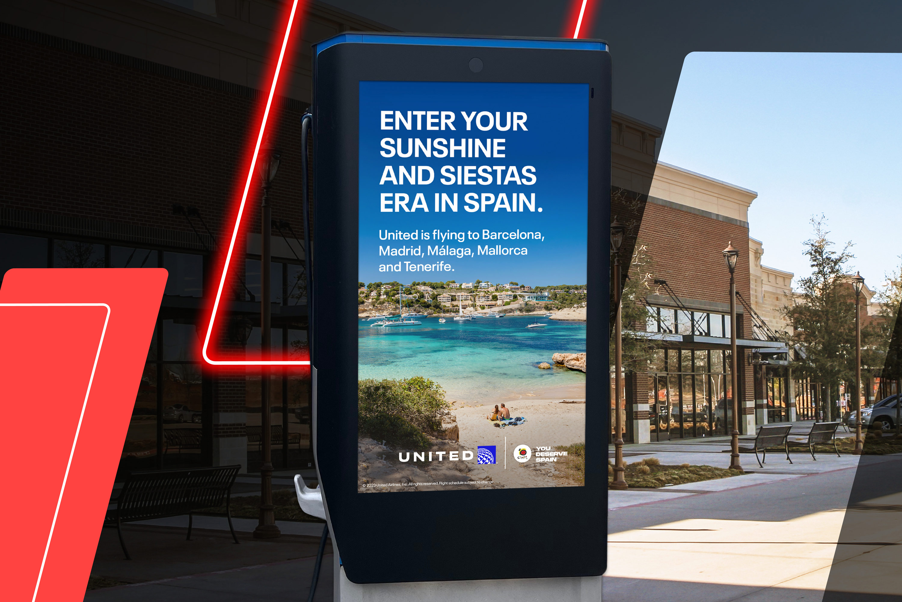 Travel and tourism DOOH ad