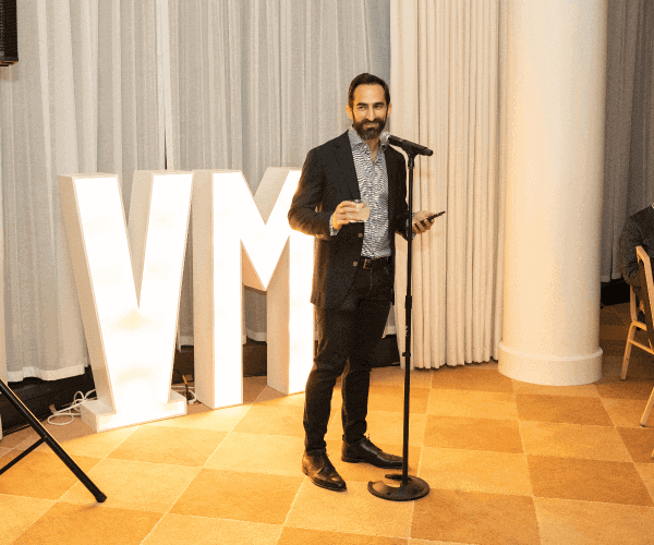 CEO, Micheal Provenzano addressing the company at the 10th anniversary