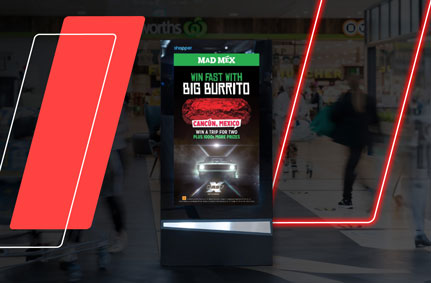 A billboard of Mad Mex advertisement