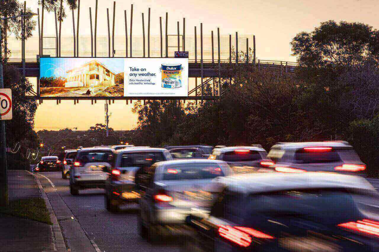 Programmatic OOH billboard over highway