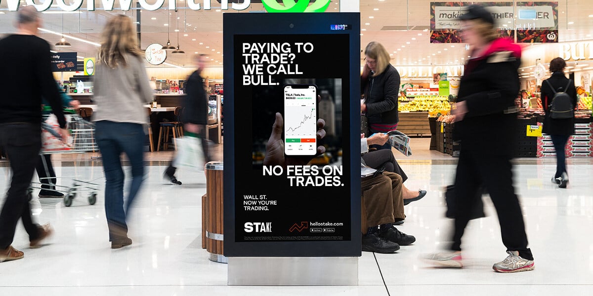 Stake campaign on retail screen