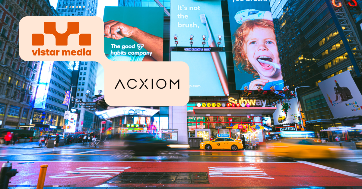 Vistar Media and Acxiom Partner to Bring Richer Audience Targeting to Out-of-Home Advertising