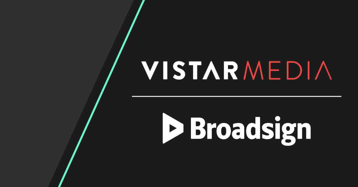 Vistar Media and Broadsign logos