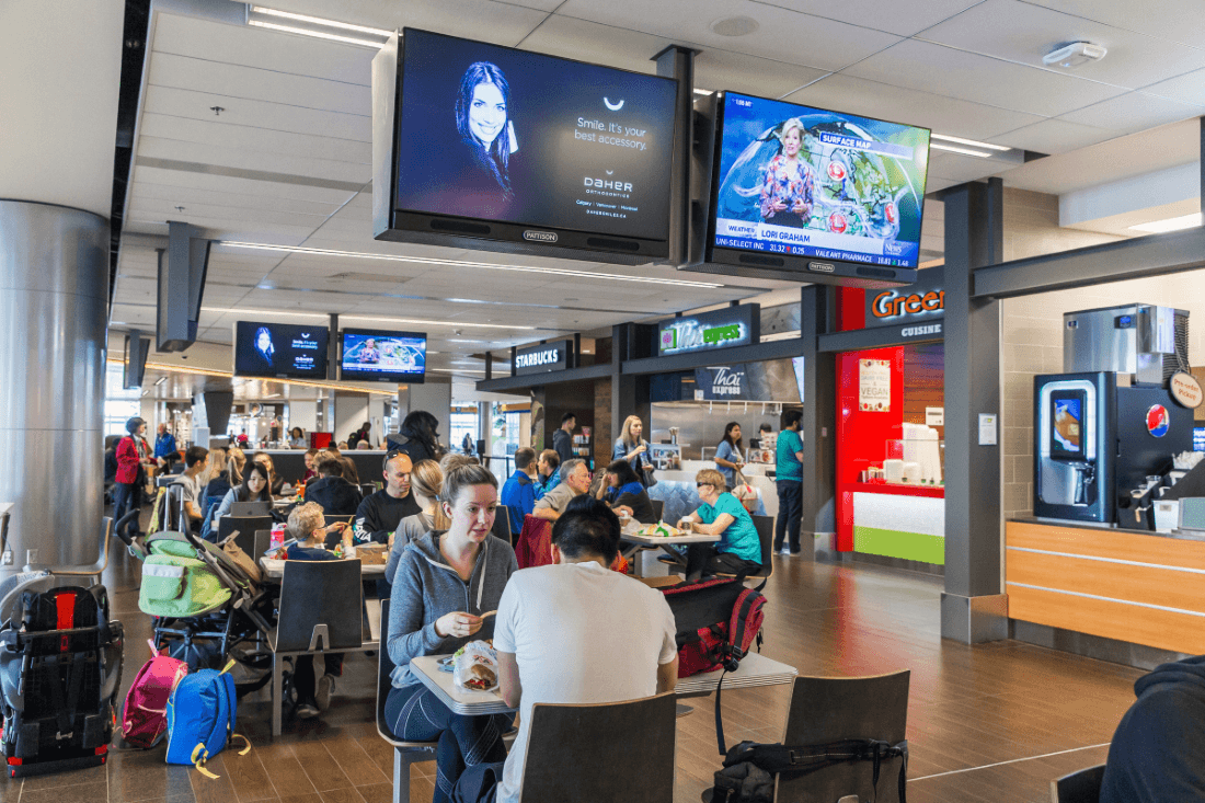 airports digital screens