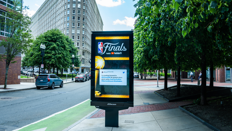 NBA Advertisement on a DOOH urban panel-1