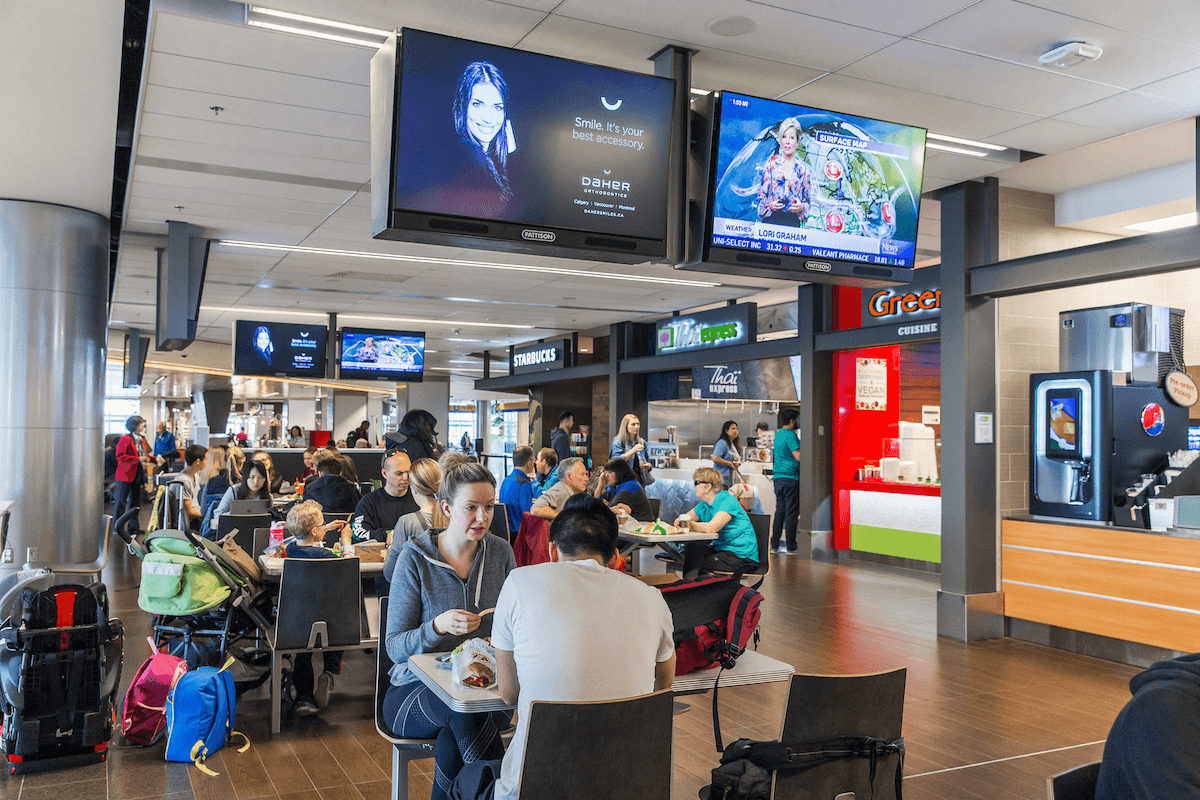 digital screens can airports