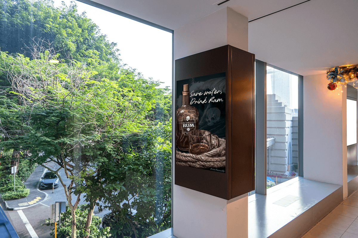 dooh creativity campaign rum-mock