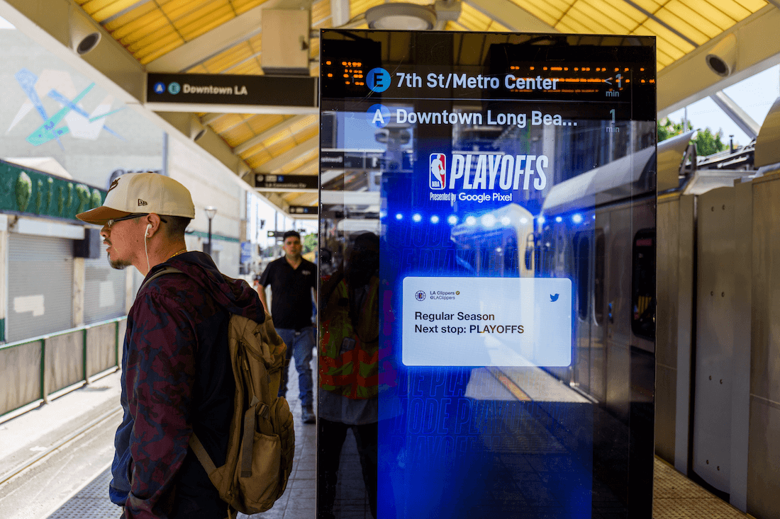 dooh dynamic creative campaigns screens playoffs