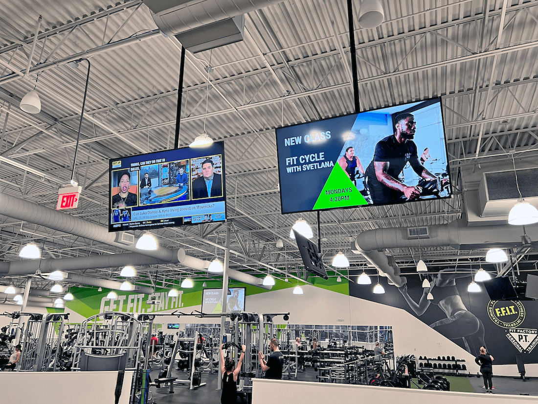 drs-health & fitness network digital screens gyms located 