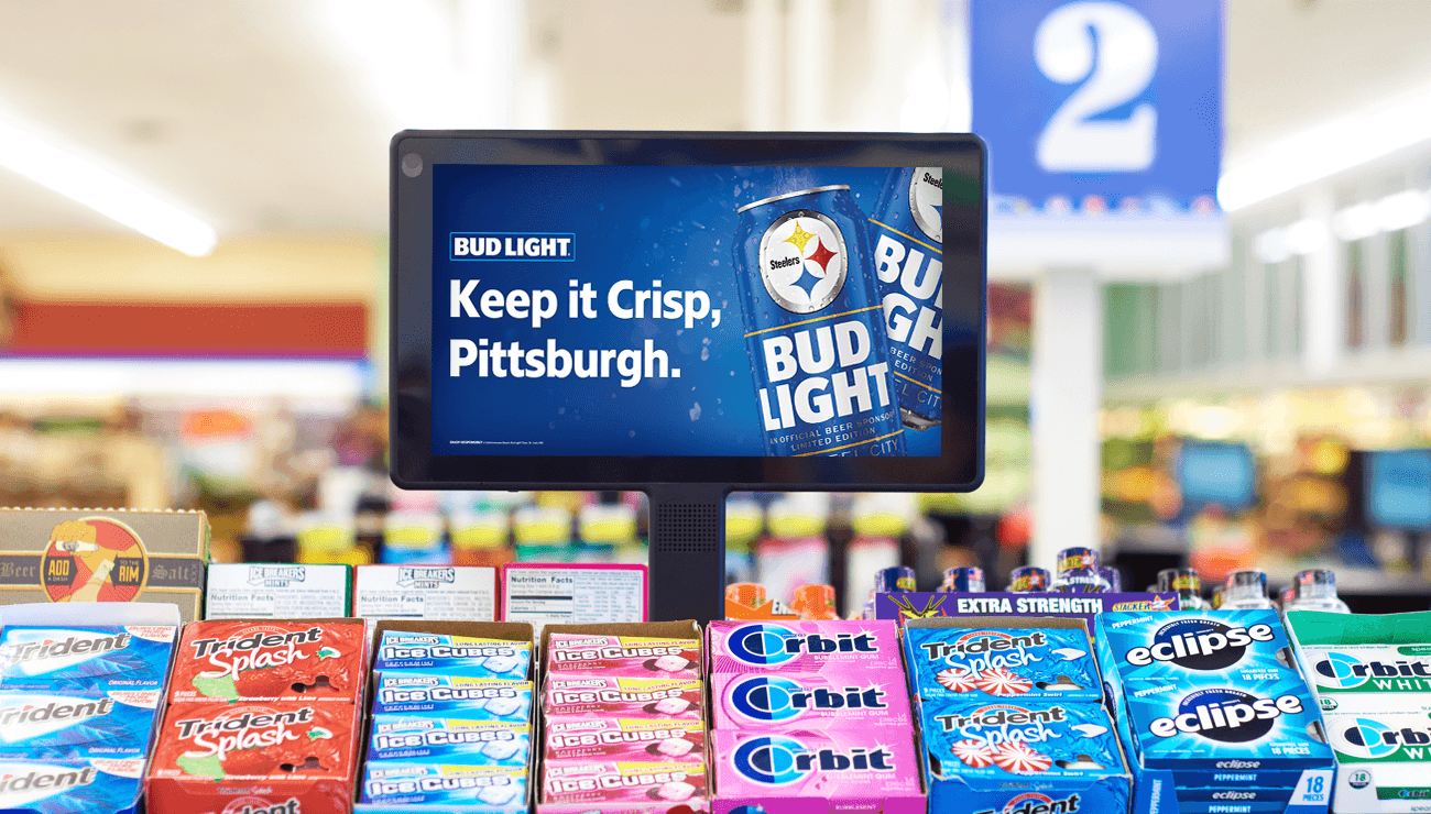 grocerytv-budlight dooh connections with audiences