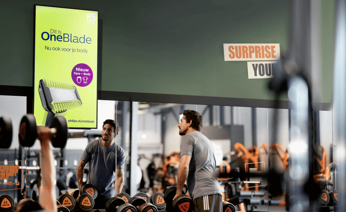 gyms located digital screens focused consumers 