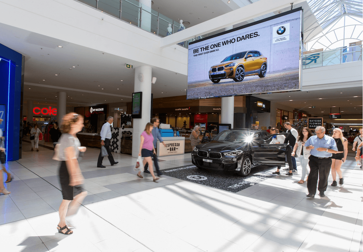 mall bayside digital screen