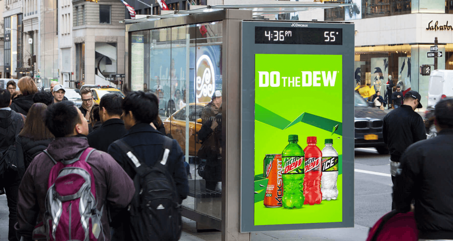 mountain dew screens dooh advertisement 