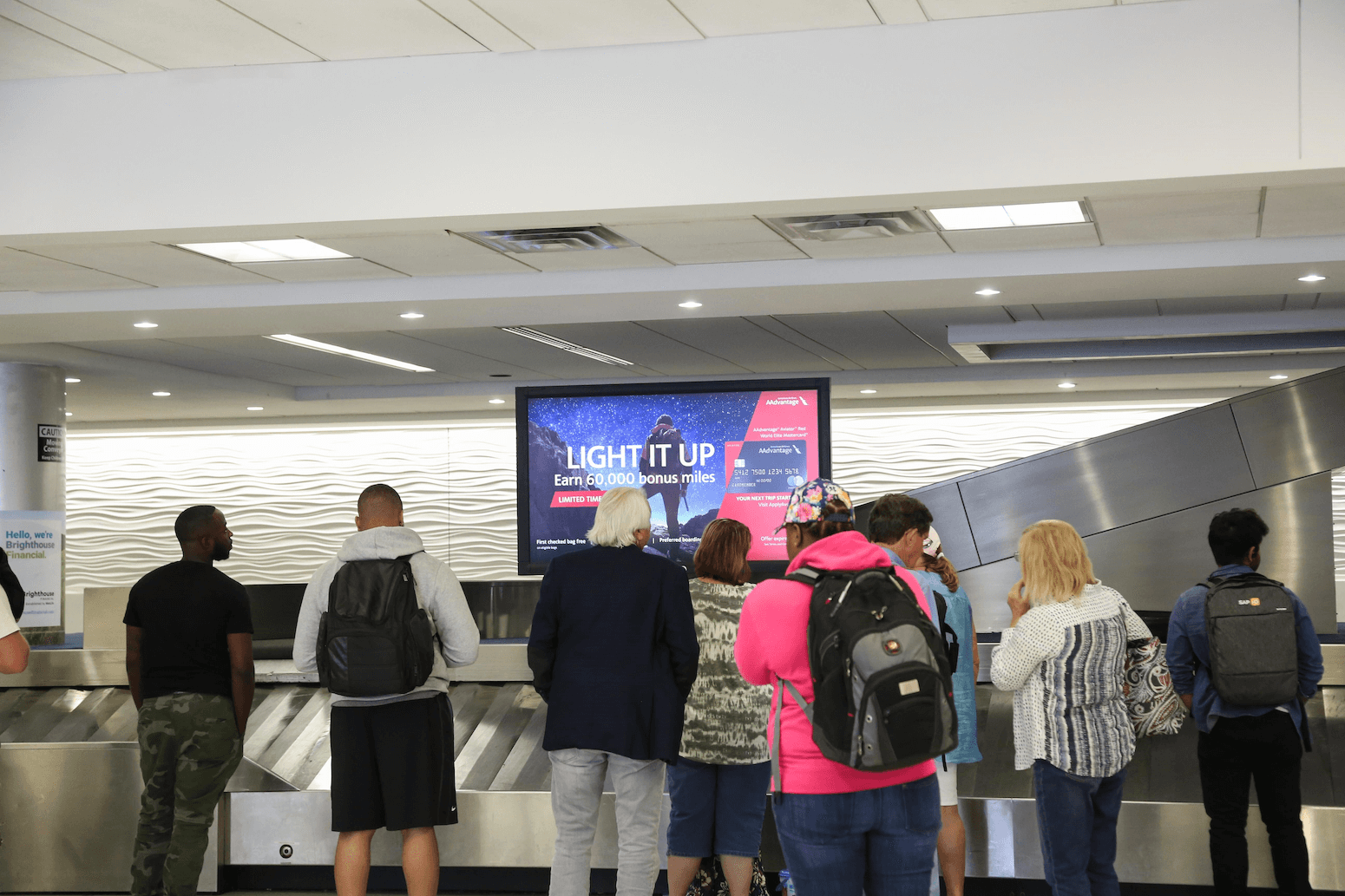 passengers arrivals digital screen