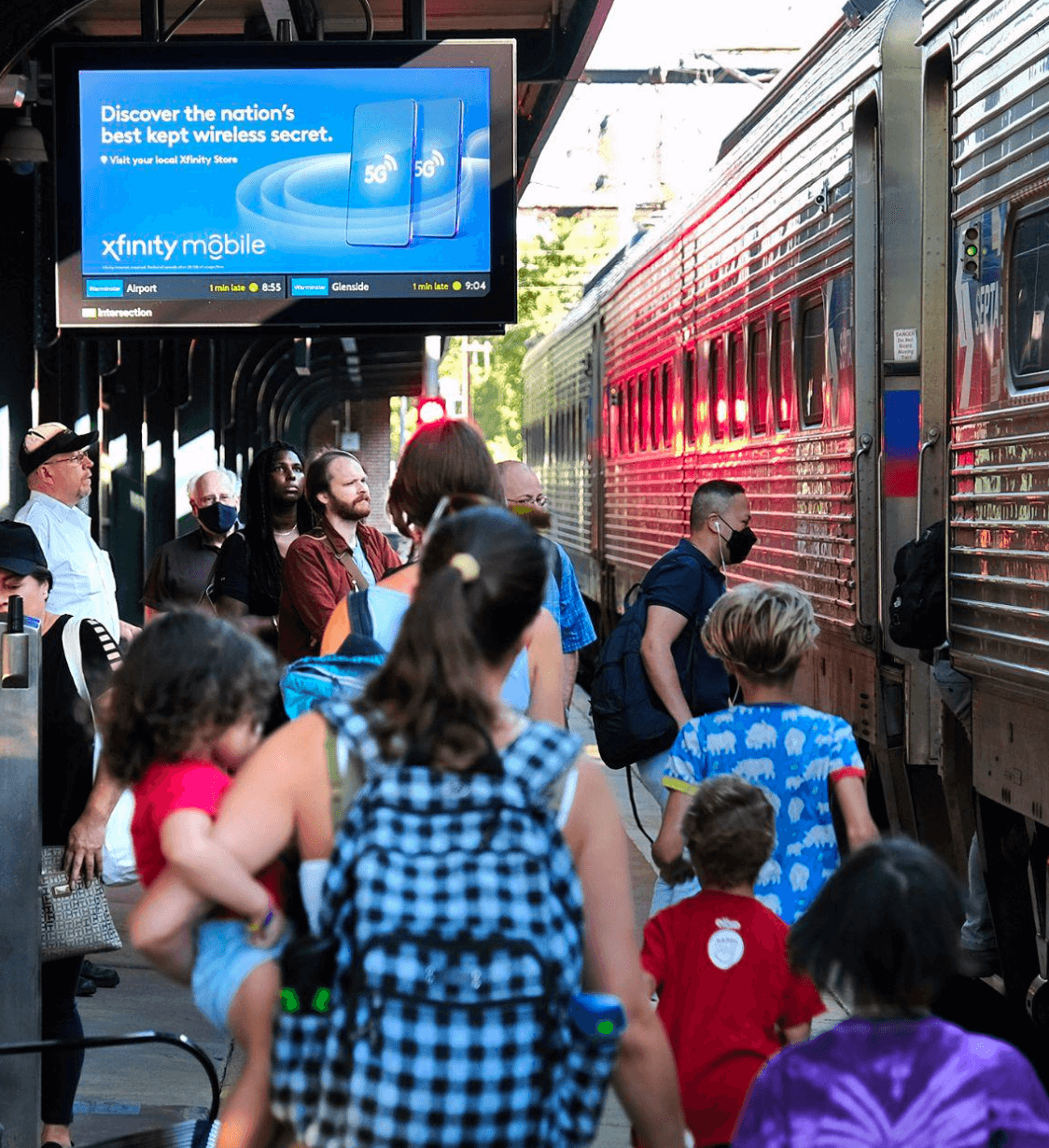 rail station screens brand engagement