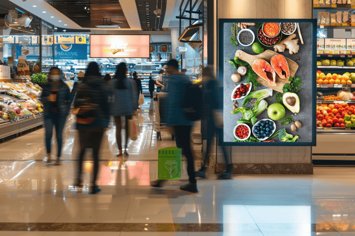 retail media grocery Screens network